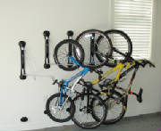 Bikes Tilted to Side in Rack