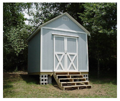 Gable Building with Steps